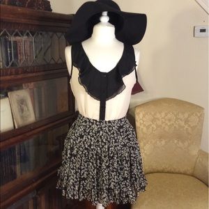 Maurices Sheer Contrast Ruffle Shell